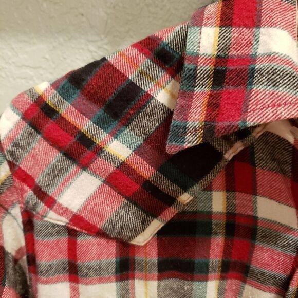 Plains Western Plaid Flannel Pearl Snap Shirt - Picture 4 of 8